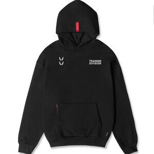 0874. Tech-TerryT™ Zip Pocket Hoodie - Black/ White “Training Division”